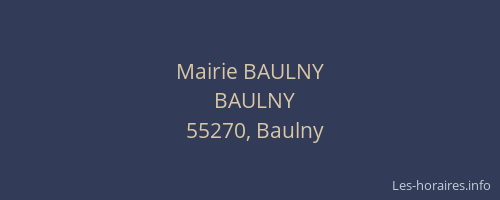 Mairie BAULNY