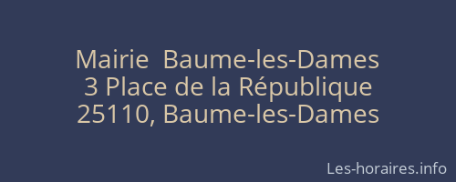 Mairie  Baume-les-Dames
