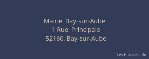 Mairie  Bay-sur-Aube