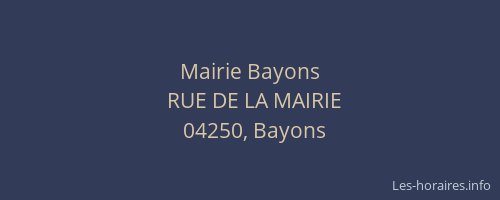 Mairie Bayons
