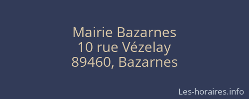 Mairie Bazarnes
