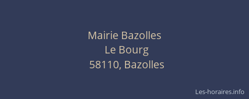 Mairie Bazolles