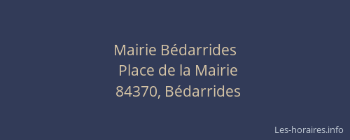 Mairie Bédarrides