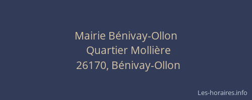 Mairie Bénivay-Ollon