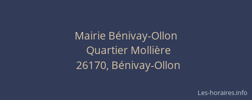 Mairie B&eacute;nivay-Ollon