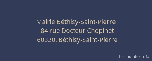 Mairie B&eacute;thisy-Saint-Pierre