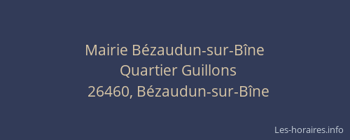 Mairie B&eacute;zaudun-sur-B&icirc;ne