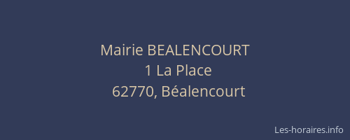 Mairie BEALENCOURT