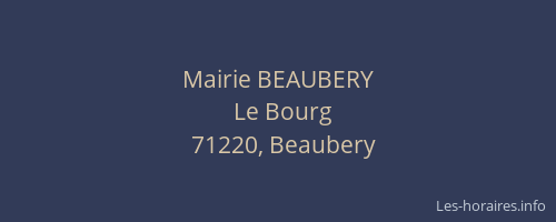 Mairie BEAUBERY