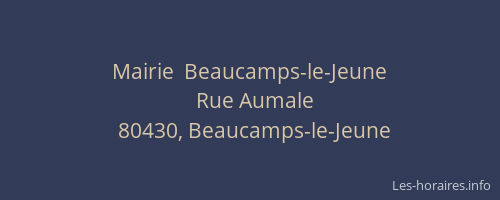Mairie  Beaucamps-le-Jeune