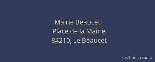 Mairie Beaucet