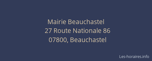 Mairie Beauchastel