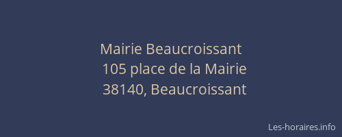 Mairie Beaucroissant