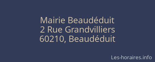 Mairie Beaudéduit