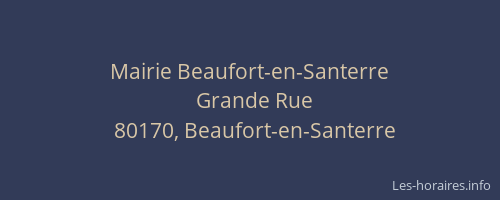 Mairie Beaufort-en-Santerre