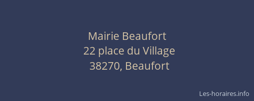 Mairie Beaufort