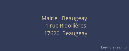 Mairie - Beaugeay