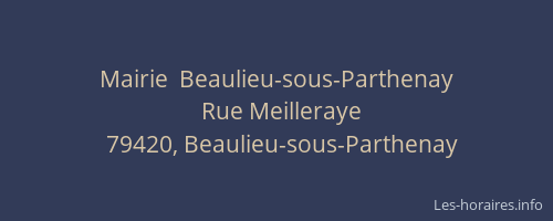 Mairie  Beaulieu-sous-Parthenay