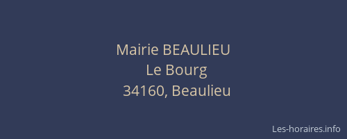 Mairie BEAULIEU