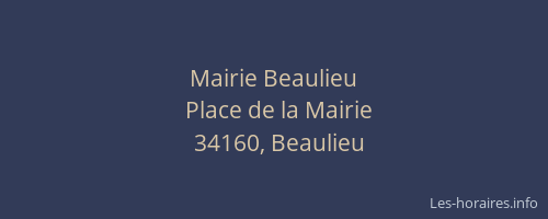 Mairie Beaulieu