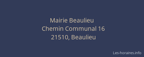 Mairie Beaulieu