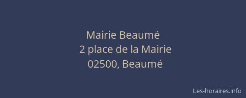 Mairie Beaumé