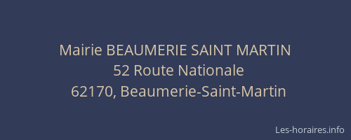 Mairie BEAUMERIE SAINT MARTIN