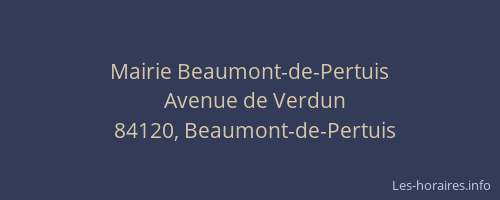 Mairie Beaumont-de-Pertuis