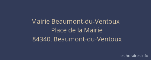 Mairie Beaumont-du-Ventoux