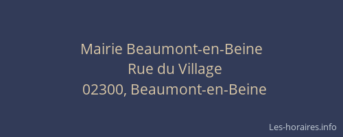 Mairie Beaumont-en-Beine