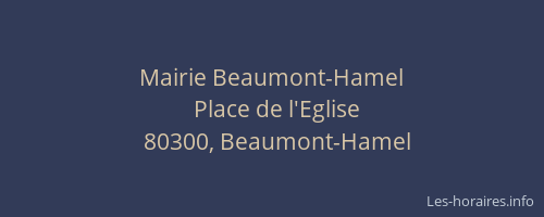 Mairie Beaumont-Hamel