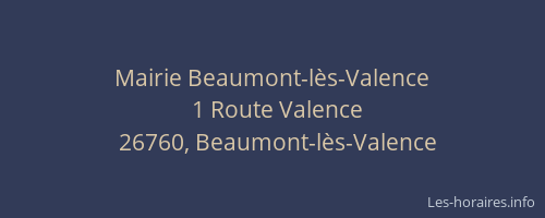 Mairie Beaumont-l&egrave;s-Valence
