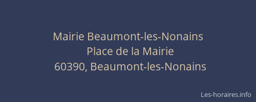Mairie Beaumont-les-Nonains