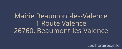 Mairie Beaumont-lès-Valence