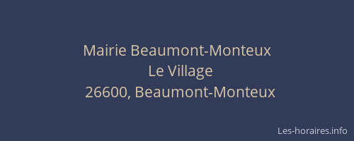 Mairie Beaumont-Monteux