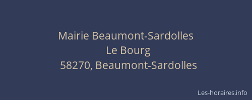 Mairie Beaumont-Sardolles