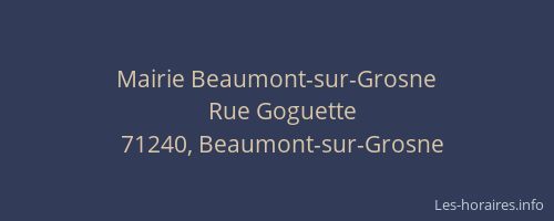 Mairie Beaumont-sur-Grosne