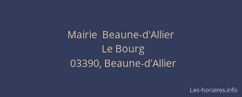 Mairie  Beaune-d'Allier