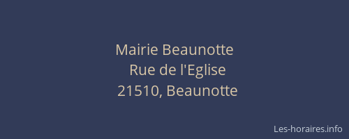 Mairie Beaunotte