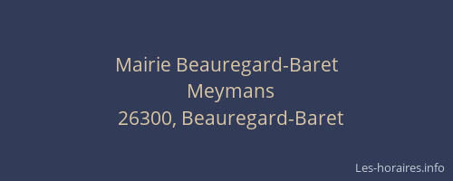 Mairie Beauregard-Baret