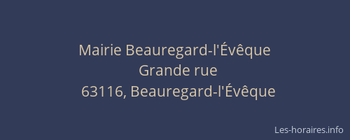 Mairie Beauregard-l'&Eacute;v&ecirc;que