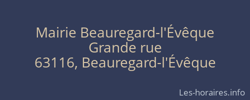 Mairie Beauregard-l'Évêque