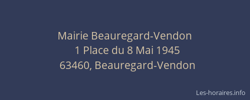 Mairie Beauregard-Vendon