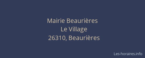 Mairie Beauri&egrave;res