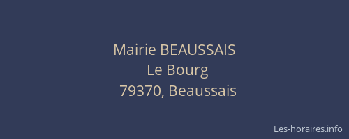 Mairie BEAUSSAIS