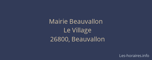 Mairie Beauvallon