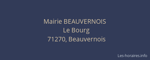 Mairie BEAUVERNOIS