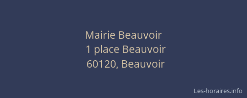 Mairie Beauvoir