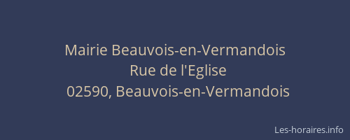 Mairie Beauvois-en-Vermandois