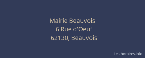 Mairie Beauvois